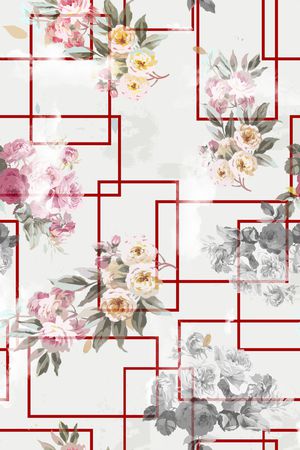 简约花卉女装印花华亿平台图片