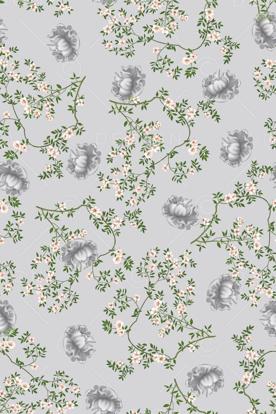 浪漫花卉印花华亿平台图片