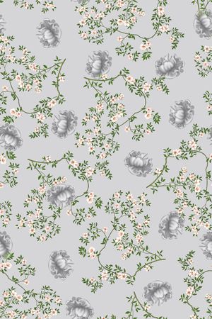 浪漫花卉印花华亿平台图片