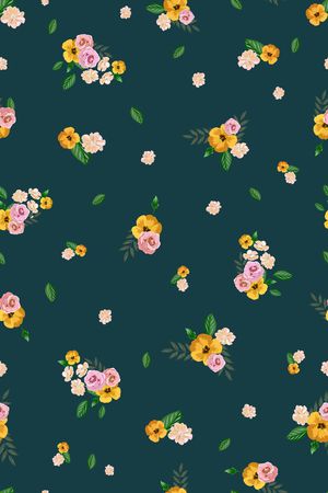 淡雅复古印花华亿平台图片