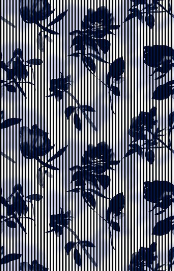 858584-水墨竖条花卉C