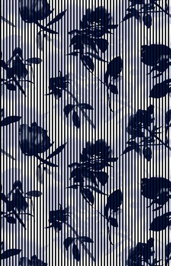 858608-水墨竖条花卉D