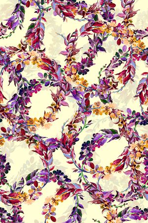 时尚花卉印花华亿平台图片