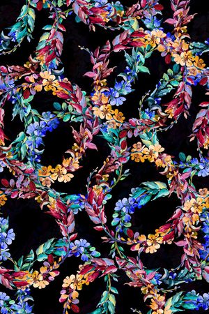 时尚花卉印花华亿平台图片