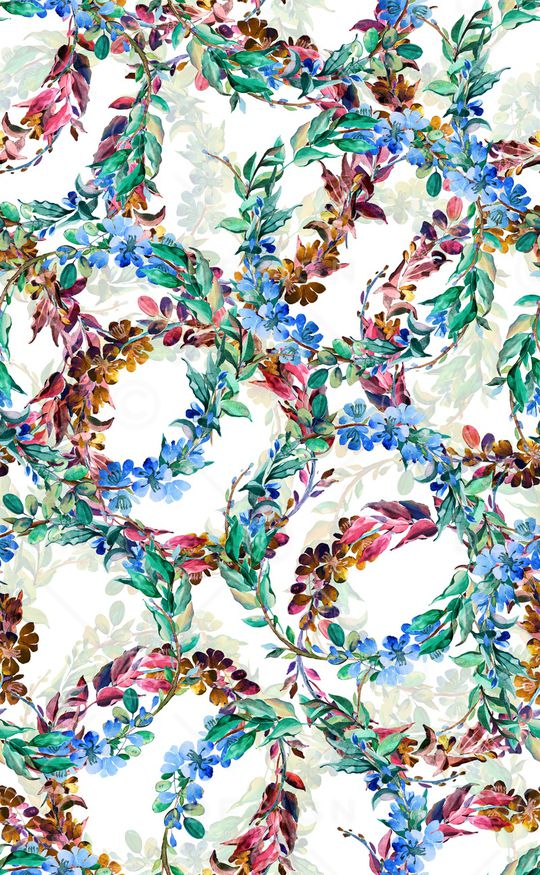 时尚花卉印花华亿平台图片