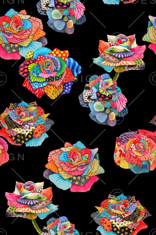 花卉印花华亿平台图片