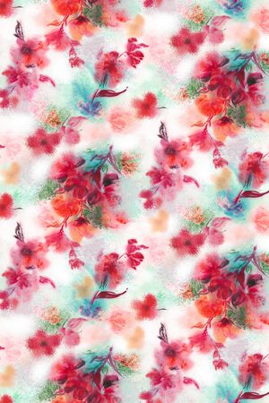 唯美花卉印花华亿平台图片