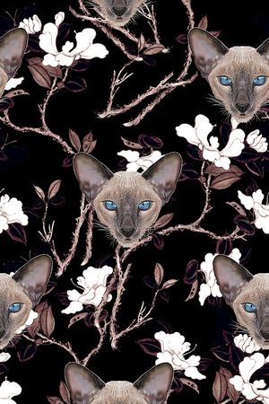 抽象手绘水彩画几何纹理植物数码印花印花华亿平台图片