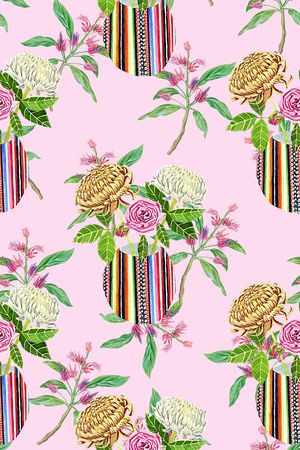 春夏清爽雪纺真丝棉丝巾布料泳装民族风印花印花华亿平台图片