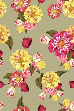 彩底花卉印花华亿平台图片