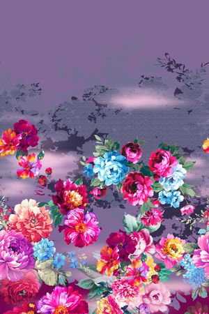 花卉印花华亿平台图片