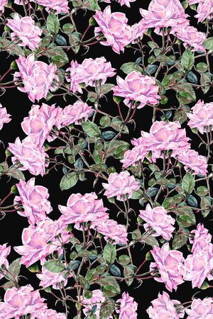 手绘花卉印花华亿平台图片