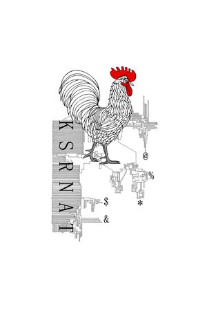 公鸡印花华亿平台图片