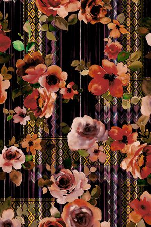 花卉印花华亿平台图片