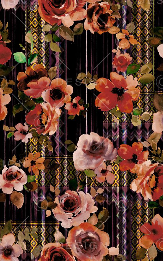 花卉印花华亿平台图片