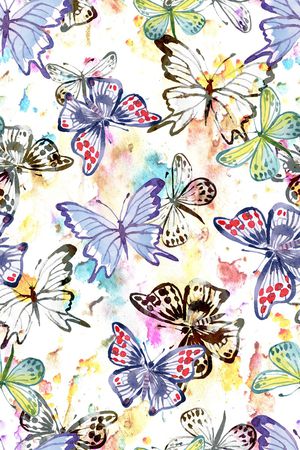 水彩风印花华亿平台图片