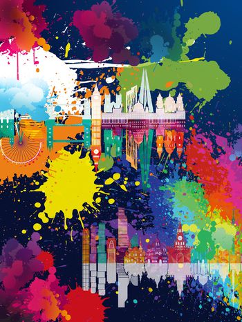 几何印花华亿平台图片