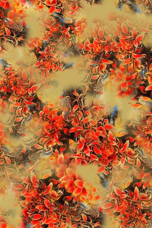 叶子鸟印花华亿平台图片