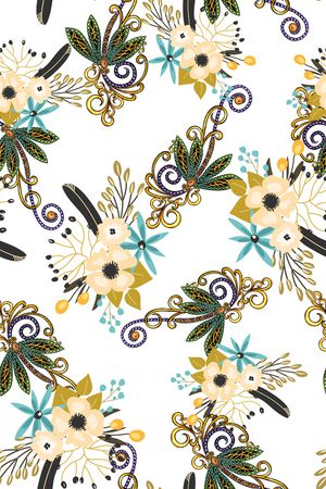 手绘花卉印花华亿平台图片