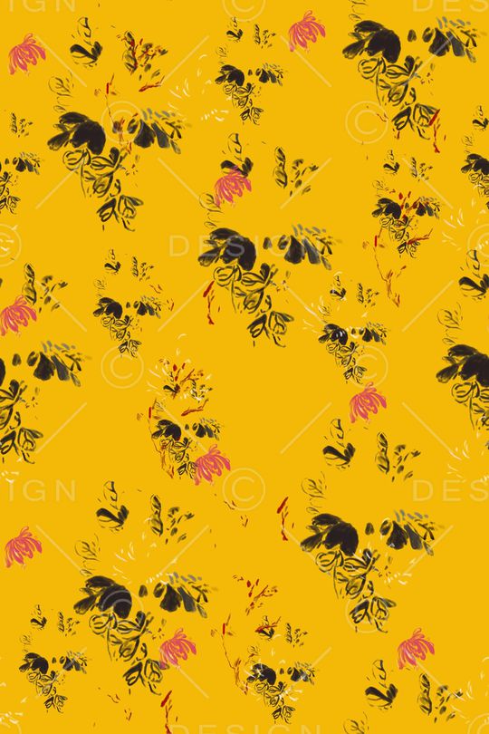 艺术花卉印花华亿平台图片