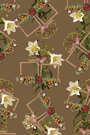 春夏清爽雪纺真丝棉丝巾布料泳装民族风印花印花华亿平台图片