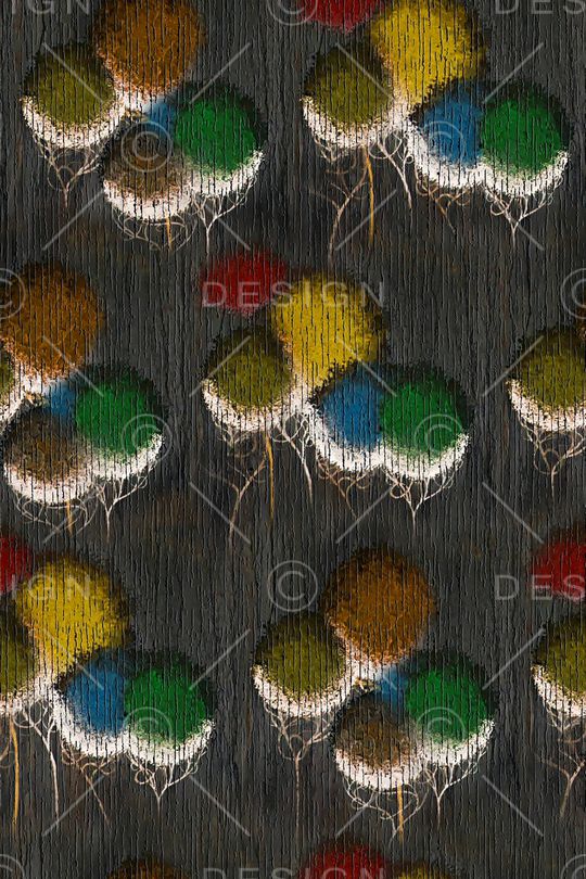 抽象花卉印花华亿平台图片