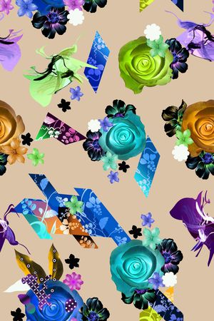 花卉印花华亿平台图片