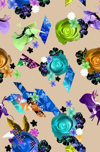 花卉印花华亿平台图片