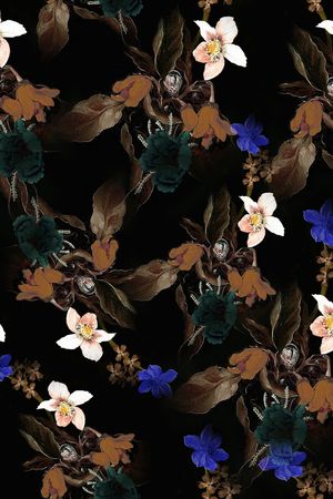 花卉印花华亿平台图片