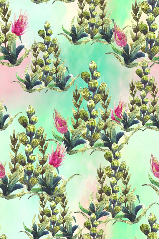 手绘花卉印花华亿平台图片