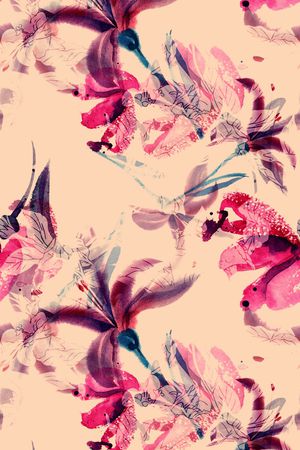 花卉印花华亿平台图片