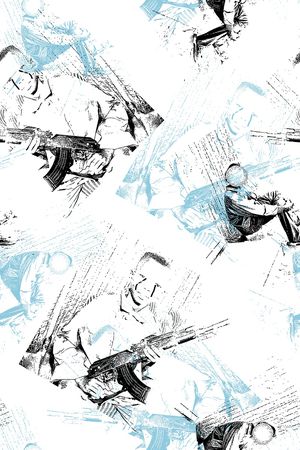 人物像印花华亿平台图片