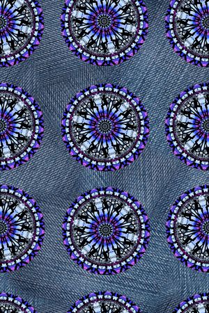 牛仔底印花华亿平台图片