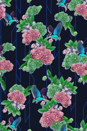 刺绣印花华亿平台图片