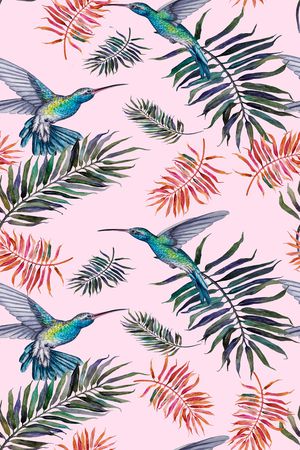 热带风情印花华亿平台图片