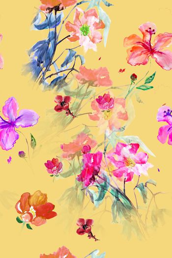 860762-水彩花-橙