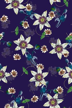 花卉印花华亿平台图片