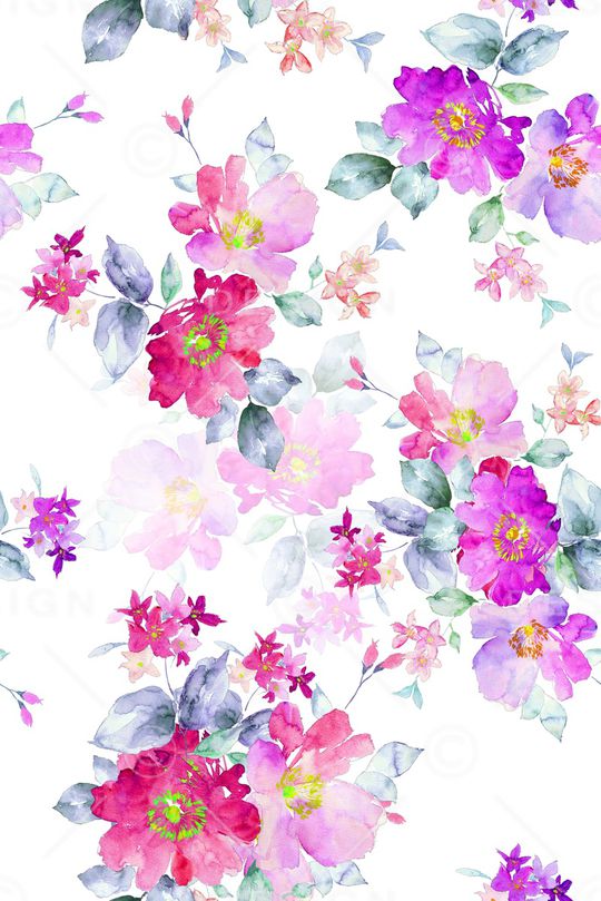 水彩画印花华亿平台图片