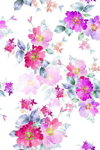 860790-水墨花-白