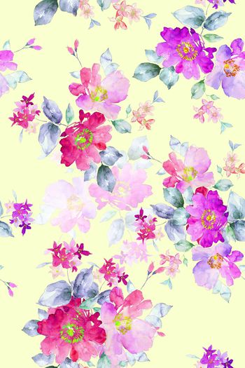 860792-水墨花-黄