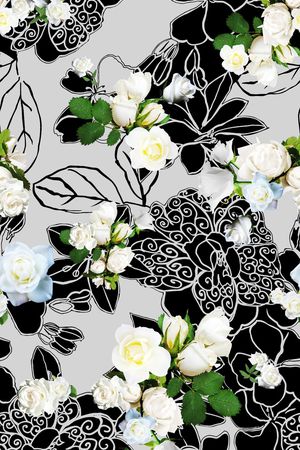 花卉印花华亿平台图片