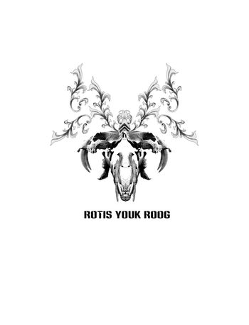 860811-D&G杜嘉版纳欧式花纹恐龙骷髅头-