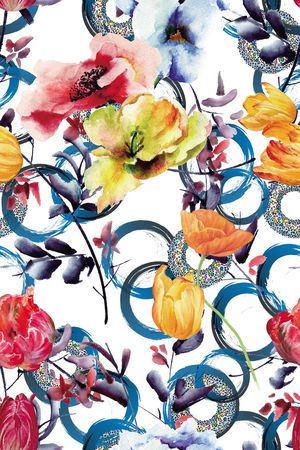 水彩印花华亿平台图片