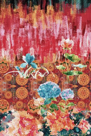 手绘印花华亿平台图片