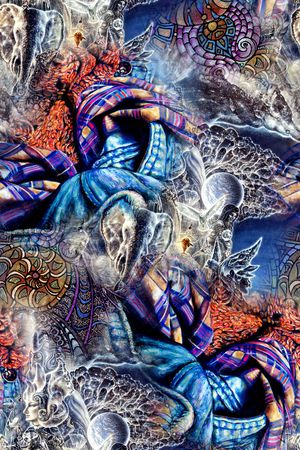 抽象印花华亿平台图片