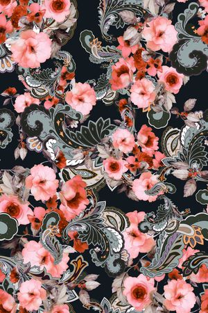 佩兹利腰果花印花华亿平台图片