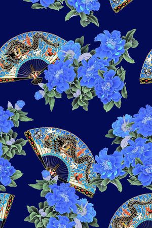 中国风印花华亿平台图片