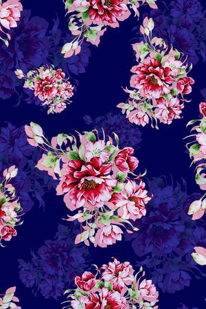 花卉印花华亿平台图片