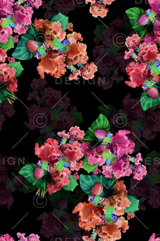 旗袍华亿平台印花华亿平台图片