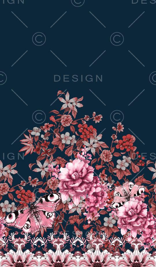 花卉印花华亿平台图片